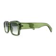 thumbnail image 3 of Hipster Gentlemens Beveled Rectangle Fashion Plastic Sunglasses All Green, 3 of 4
