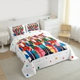 thumbnail image 2 of Manfei Cartoon Nutcracker King Size Comforter Sets,Merry Christmas Gifts Bedding Comforter Set,Colorful Geometric Polka Dots Bedding Set For Girls,,Microfiber Bedroom Decor Reversible,3pcs, 2 of 7