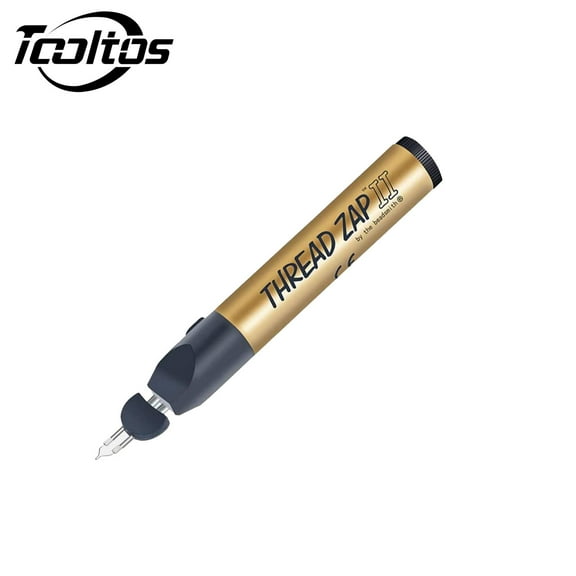 TOOLTOS Hot Thread Burner Pen – Battery Operated Cordless Thread Burning Tool for Jewelry Making, Bead Weaving, Leather Sewing, Stringing & Wax Melting (Gold Upgrade Version)