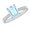 Aquamarine, variant on 1 Carat Emerald LAB GROWN Emerald and LAB GROWN Diamond Engagement Ring (0.5ct Center, AAAA Heirloom Quality) RIPS7W3AM 14K White Gold