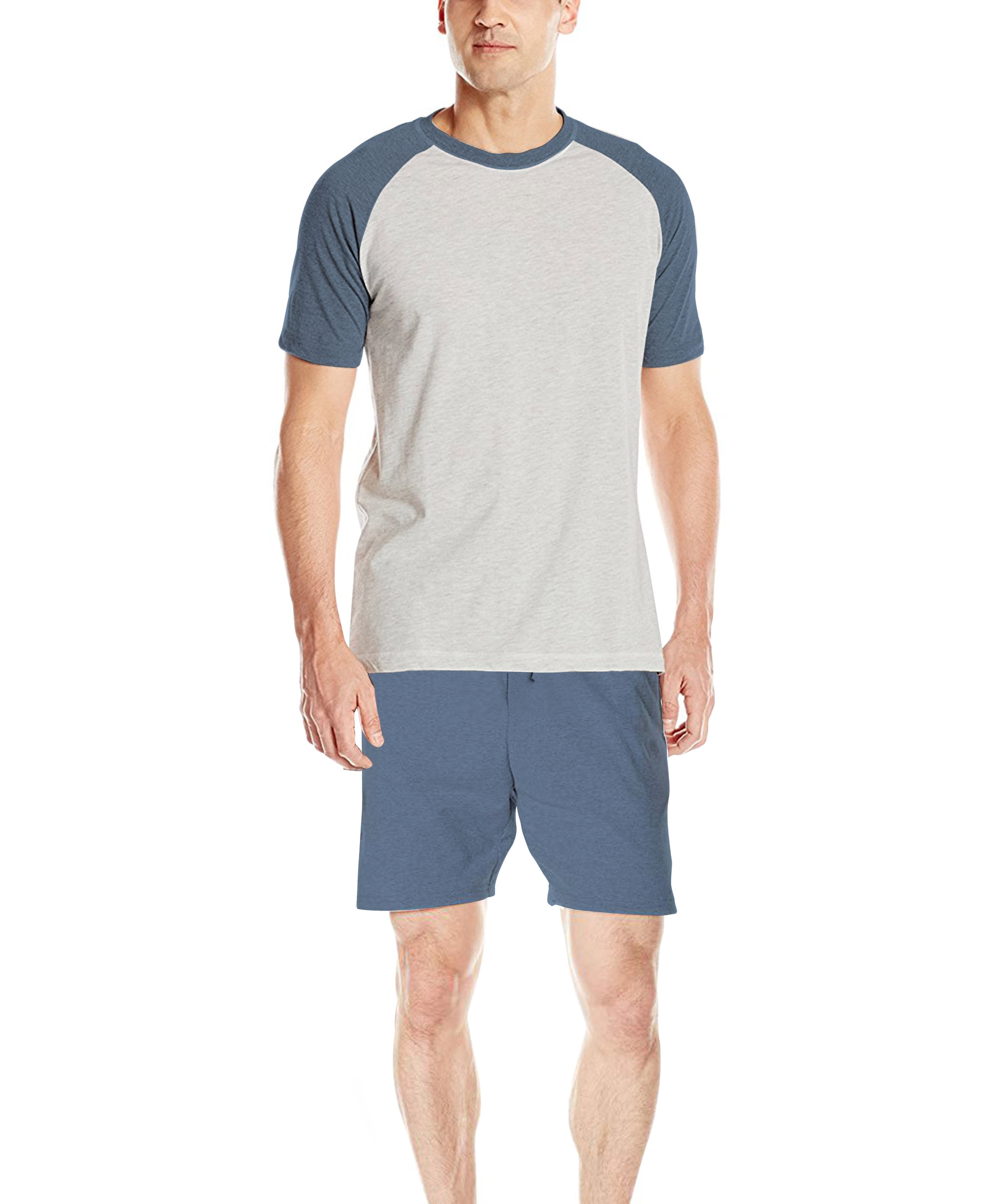 Hanes Men's Adult XTemp Short Sleeve Cotton Raglan Shirt and Pants