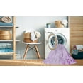 thumbnail image 2 of Ahgly Company Machine Washable Indoor Square Transitional Violet Purple Area Rugs, 3' Square, 2 of 7