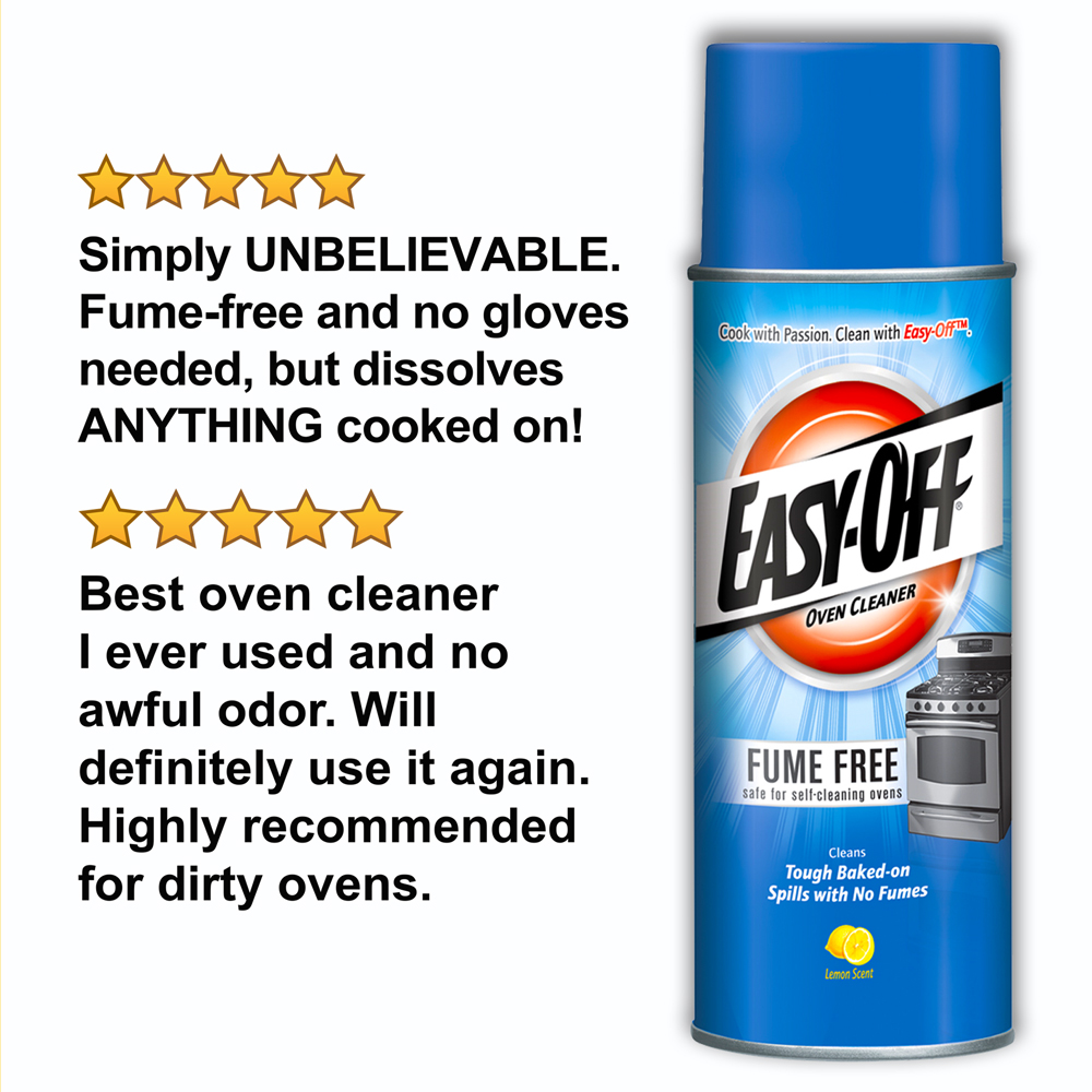 EASY-OFF Fume Free Oven Cleaner Spray, Lemon 14.5 oz, Removes Grease - image 3 of 6