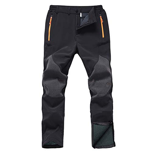 Gash hao mens snow ski waterproof softshell snowboard pants outdoor hiking fleece lined zipper bottom leg Clearance