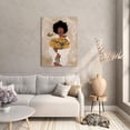 thumbnail image 4 of Black Woman Wall Art Canvas Poster Decorative with Frame (12×16 inch), African American Wall Art, Black Girl Art Wall Decor For Living Room Bathroom Hallway Modern Wall Decor, 02-HRFN04, 4 of 5