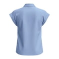 thumbnail image 6 of Oiangi Tank Tops for Women Henley V Neck Sleeveless Shirts Casual Business Office Dressy Tanks Blue L, 6 of 6