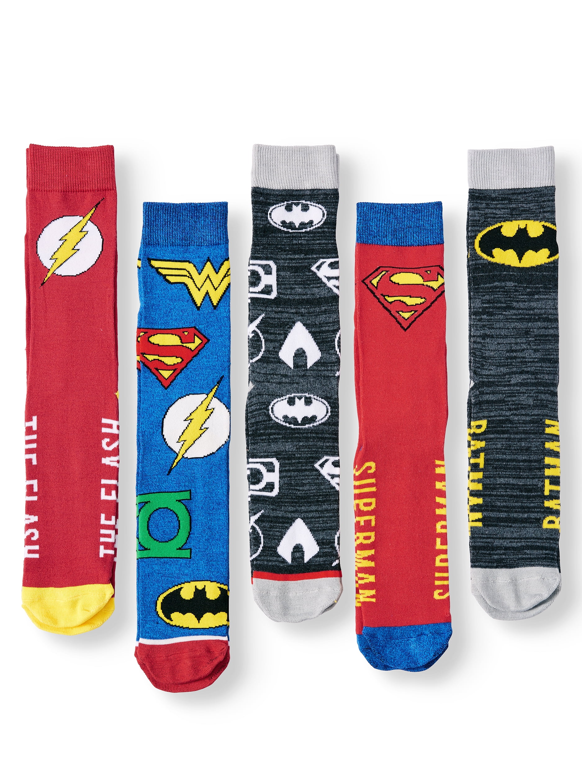 Men's DC Comics Justice League 5-Pack Socks - Walmart.com