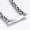 thumbnail image 3 of 5pc Resistant 201 Stainless Steel ID Bracelets Chain with Lobster Claw Clasps Stainless Steel Color 8-1/4 inch(21cm) 4mm, 3 of 4