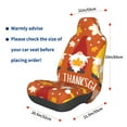 thumbnail image 3 of Daiia Happy Thanksgiving Three Gnomes Printed Car Seat Cover - Waterproof & Sweatproof - Universal Fit, Machine Washable, Non-Slip - Seat Protector for Car, Truck, SUV, Van (1 Pack), 3 of 5