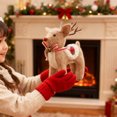 thumbnail image 4 of Adorno navideño de peluche de reno y muñeco de nieve para decoración navideña | Decoración colgante de tela suave para el árbol de Navidad | Decoración festiva para el hogar, fiestas y eventos, 4 of 6