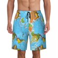 thumbnail image 1 of Men Board Shorts World Map Y2K Funny Swimming Trunks Colorful Geographic Quick Dry Trendy Large Size Beach Shorts, 1 of 5