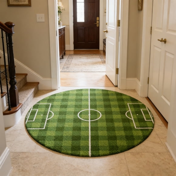 Football Shaped Floor Mat Super Soft Cozy Mat For Bedroom Porch Hallway Dorm Home Decoration