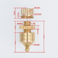 thumbnail image 4 of pitrice 8 Pack Pur Cuivre Haut-Parleur Absorbeur de Chocs Pointes Pieds Base Cônes Protecteurs, 4 of 9