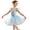 AB159 Blue, variant on Girls Floral Tulle Tutu Dresses Ruffled Sleeve Square Neck Dance Dress Tweens Lightweight Performance Ballet Dress Size 3-4 Years Blue
