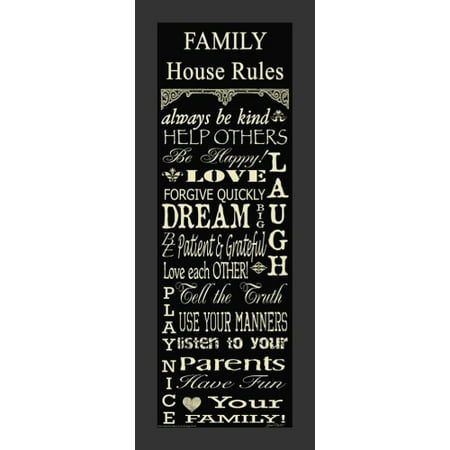 Family House Rules Framed Print | framed family house rules 12x36 giclee art print wall home Family House Rules Framed Print | framed family house rules 12x36 giclee art print wall home