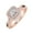 Pink, variant on 1/2 Carat Cushion cut Halo Diamond Engagement Ring in 10K Rose Gold (Ring Size 4)