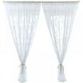 thumbnail image 2 of 2 Panels White Floral Lace Sheer Curtains,French Style Shabby Chic Sheer Curtains for Living Room for Kids Bedroom Flower Privacy & Light Filtering Curtain Panels,Rod Pocket Window Voile Sheer Drapes, 2 of 8