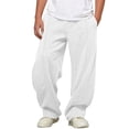 thumbnail image 2 of Dagugfen Boys Sweatpants Fleece Thermal Elastic Waist Loose Fitted Full Length Pants Outdoor Activewear Fall Winter Pants(14-15YearsWhite), 2 of 8