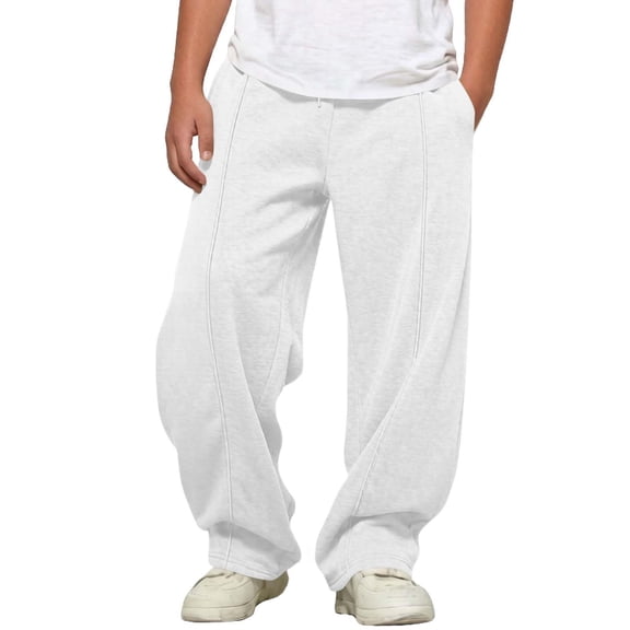 Xdegoge Tween Boys Straight Leg Sweatpants Fleece Athletic Casual Pants with Pockets Front Seam Vintage Track Pants Lounge Trousers for Workout Gym