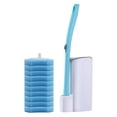 thumbnail image 2 of Juego de escobillas desechables para inodoro, sin extremos muertos, suministros de limpieza para baño (azul) Ndcxsfigh Libre de BPA, 2 of 9
