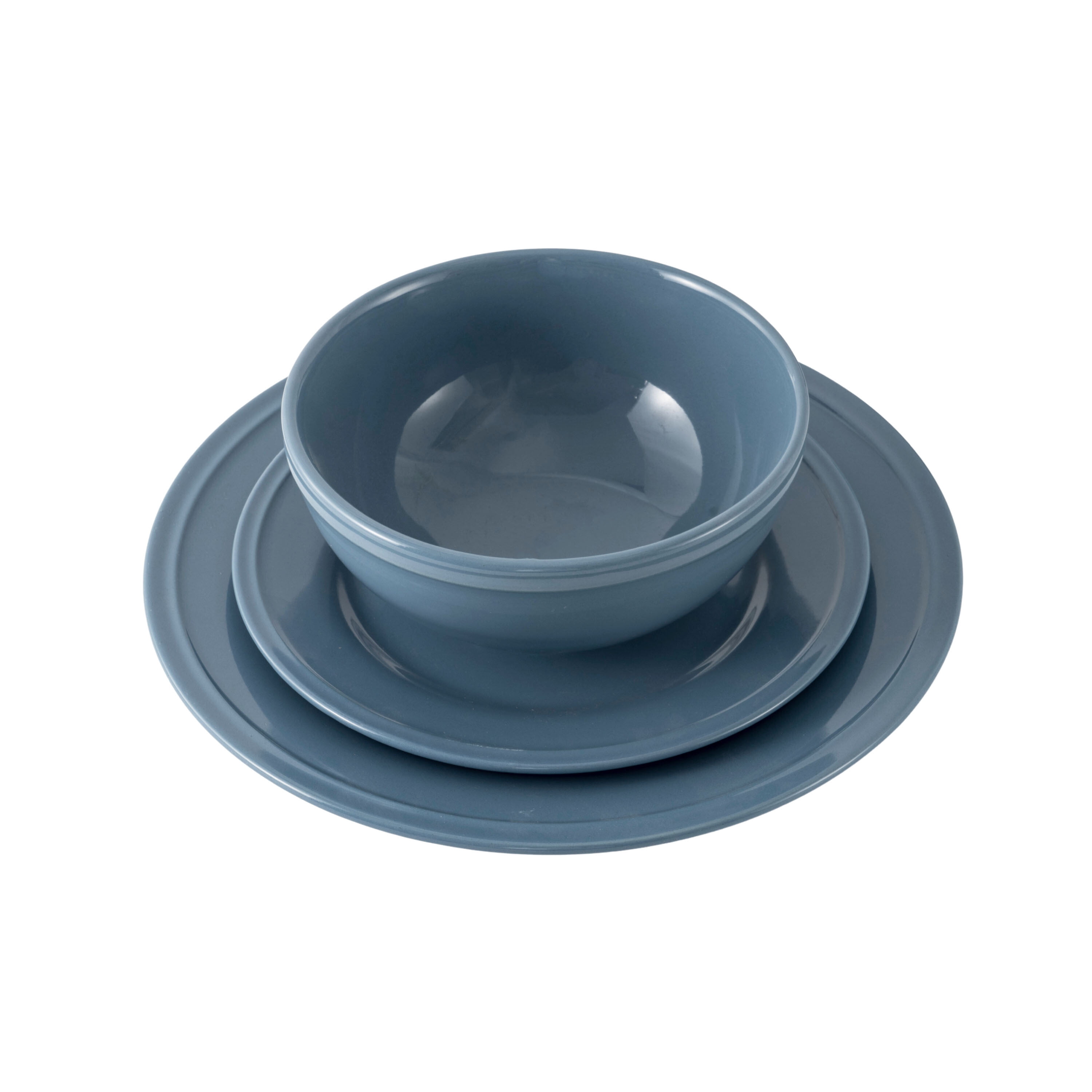 Mainstays 8in Darby Blue Stoneware Salad Plate