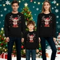 thumbnail image 4 of RXMEKW Chandail de Noël à Capuche pour Femmes Manches Longues Col Rond Haut Imprimé Ensemble Assorti pour Famille Parent et Enfant, 4 of 7