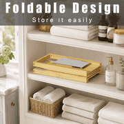 Artmeer Foldable Bamboo Bathtub Caddy Tray Expandable Bath Table for Tub with Cup Holder Book Stand and Bathroom Organizer, Natural