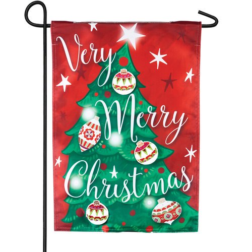 Evergreen Flag & Garden Merry Christmas Solar LED 2Sided Polyester 1'6