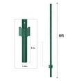 Urban Deco 6feet Metal Fence Post, Heavy Duty Garden Fence U Post for