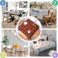 thumbnail image 4 of Red Green Checkerboard Checkered Pattern Square Tablecloth,Waterproof Square Table Cover,Wipeable Spillproof Washable Table Cover for Home Kitchen Party Decor 60"x60"(152x152cm), 4 of 6