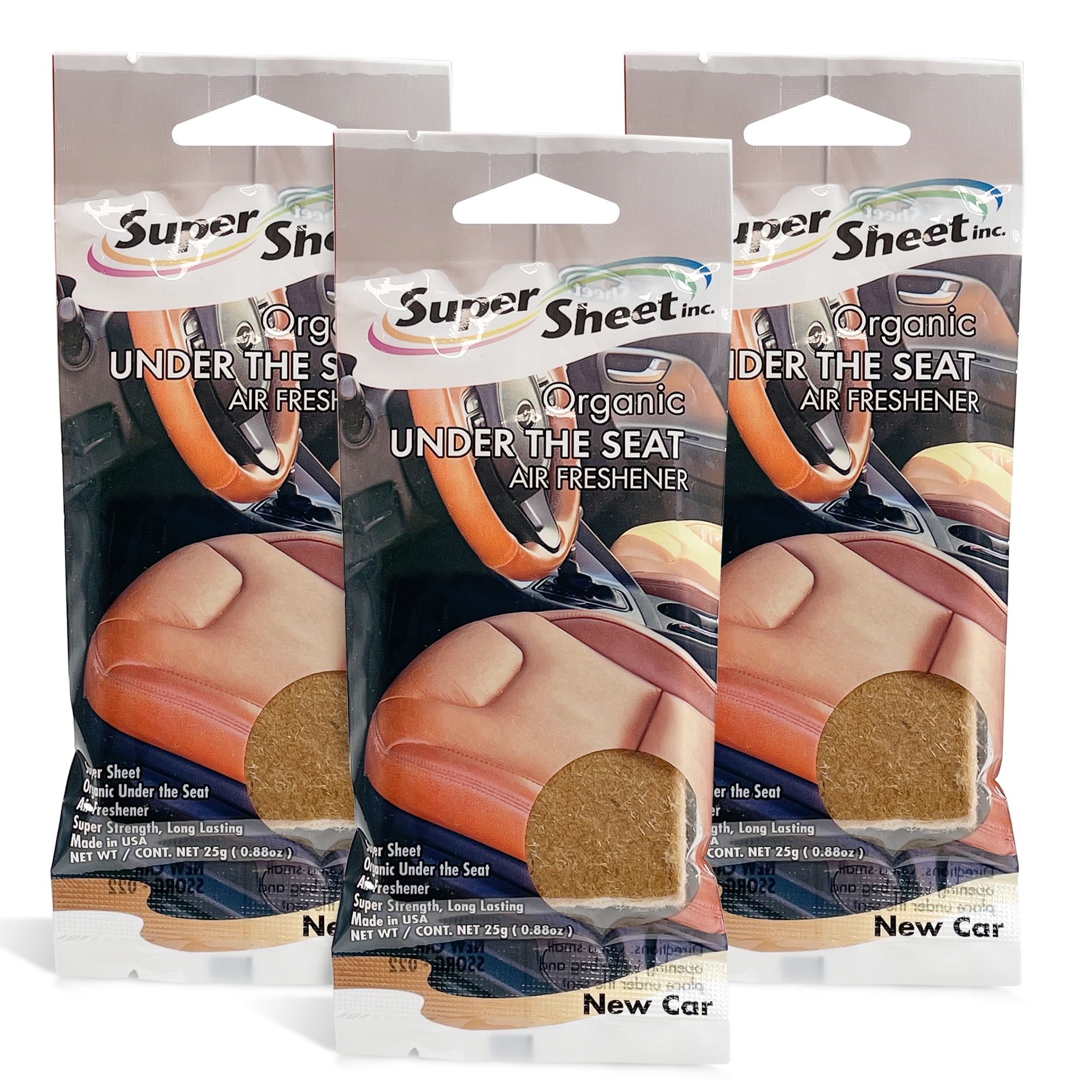 Super Sheet, Organic Under the Seat Car Air Freshener, Long Lasting
