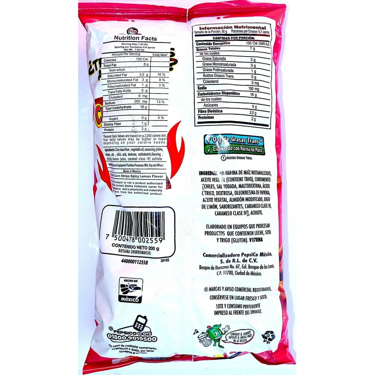 Churrumais Limon. Mexican Lemon Chips 6.53oz - Walmart.com