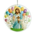 thumbnail image 4 of sdhkgrrt Easter Ornament, Double Sided Jesus Crucifixion and Resurrection Scene Ornament, 8cm Acrylic Religious Hanging Decoration for Home Church, Easter Egg Tree Decor, Christian Gift for Easter, 4 of 6