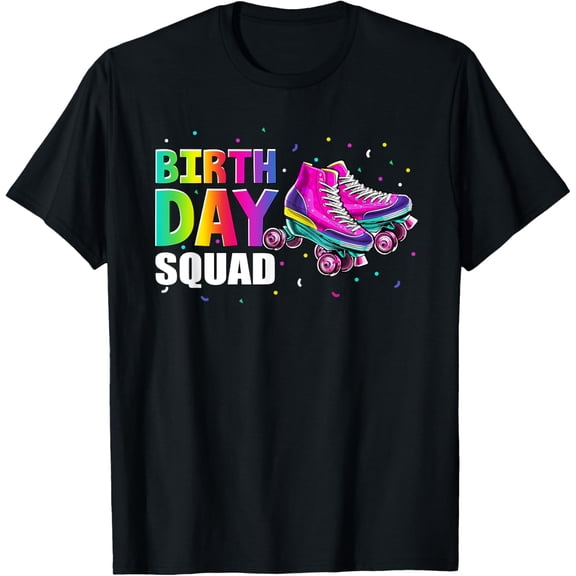 Roller Skate Birthday Decorations Kids Girls Birthday Squad T-Shirt
