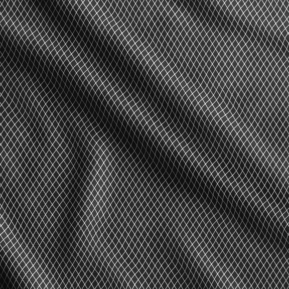 Soimoi Geometrical Print, Silk Fabric, Decor Sewing Fabric by The Yard 42 Inch Wide,Decorative Fabric for Shirts Suits Ties, Black
