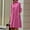 Hot Pink, variant on Njoeus Women's Button Front Long Sleeve Shirt Dress Pockets Casual Loose Dresses Knee Length