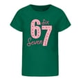 thumbnail image 4 of Youth Short Sleeve T-Shirt Casual Graphic Tee for Everyday Wear and Play, Soft Cottony Feel Round Neck Top for Daily Outfits, Apparel for Junior and Teens,Dark Green 130, 4 of 4