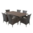 thumbnail image 2 of Hawawa Outdoor Transitional 7 Piece Wicker Dining Set with Water-Resistant Cushions, multibrown, 2 of 11
