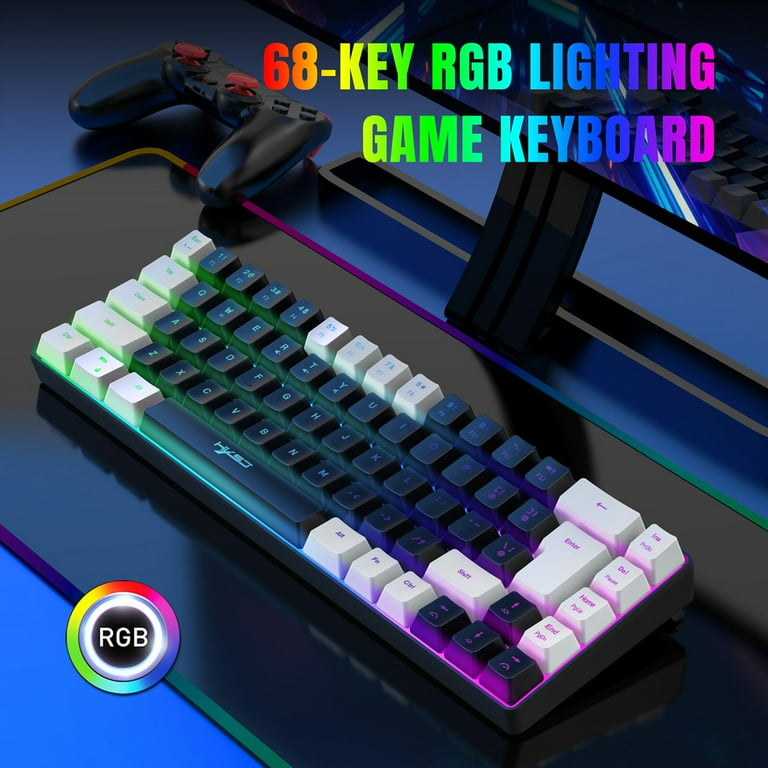 kei HXSJ V200 Wired K68 RGB Streamer Mini Gaming Keyboard 19-Key