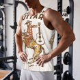 thumbnail image 5 of Fotbe Cowboy Rodeo Guitar Pattern Men's Quick Dry Workout Tank Top Gym Muscle Tee Fitness Bodybuilding Sleeveless T Shirt Breathable Workout Shirt-3X-Large, 5 of 9