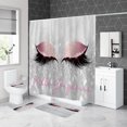 thumbnail image 2 of Goodwill 4PCS/Set Pretty Eyelash Shower Curtain Bling Silver Hello Gorgeous Bathroom Decor Waterproof Cloth Polyester Bath Curtain Bathtub Curtains, Bathroom Carpet Bath Mat Toilet Rugs, 2 of 7