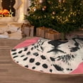 thumbnail image 5 of Lukts Pink Cheetah Art Print Color Life Christmas Tree Skirt, Winter Holiday Tree Mat Decoration ,Can be Used as A Shawl-48", 5 of 6