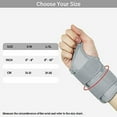 thumbnail image 2 of 1PC Left hand SMALL/MEDIUM-Grey Wrist Brace Carpal Tunnel Right Left Hand for Men Women, Night Wrist Sleep Supports Splints Arm Stabilizer with Compression Sleeve Adjustable Straps, 2 of 9