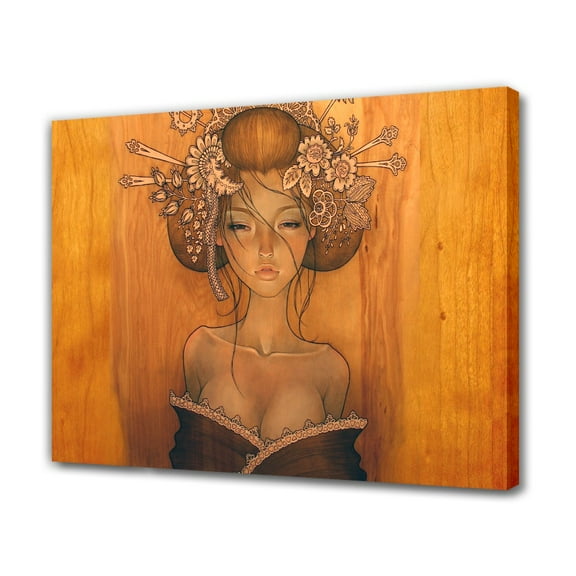 Audrey Kawasaki Fantasy Painting Art Canvas Poster Bedroom Decor Sports Landscape Office Room Decor Gift,Frame-style,12x18inch(30x45cm)