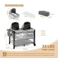 thumbnail image 5 of JOYMOR Twin Bassinet for Baby with Storage, Convertible to Crib Playpen, Unisex Infant Side Sleeper, 5 of 10