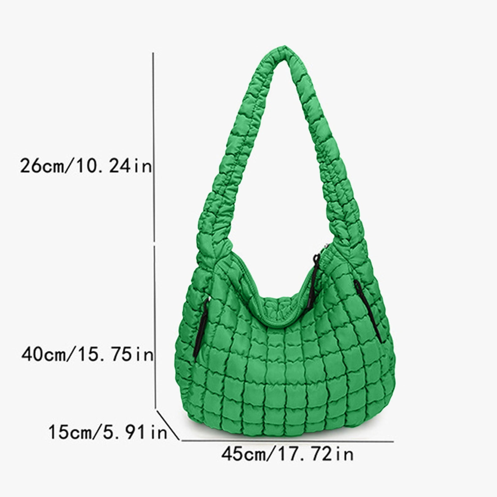 Hvyesh Puffer Tote Bag for Women Quilted Tote Bag Large Crossbody Bag Puffy Bag Lightweight Carryall Bag for Women