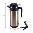 thumbnail image 2 of Niady Bouilloire de Voyage: 800 ML 12 V Portable dans la Voiture en Acier Inoxydable Tasse de Chauffage électrique Eau bouillante Bettle Utilisation de Voyage, 2 of 8