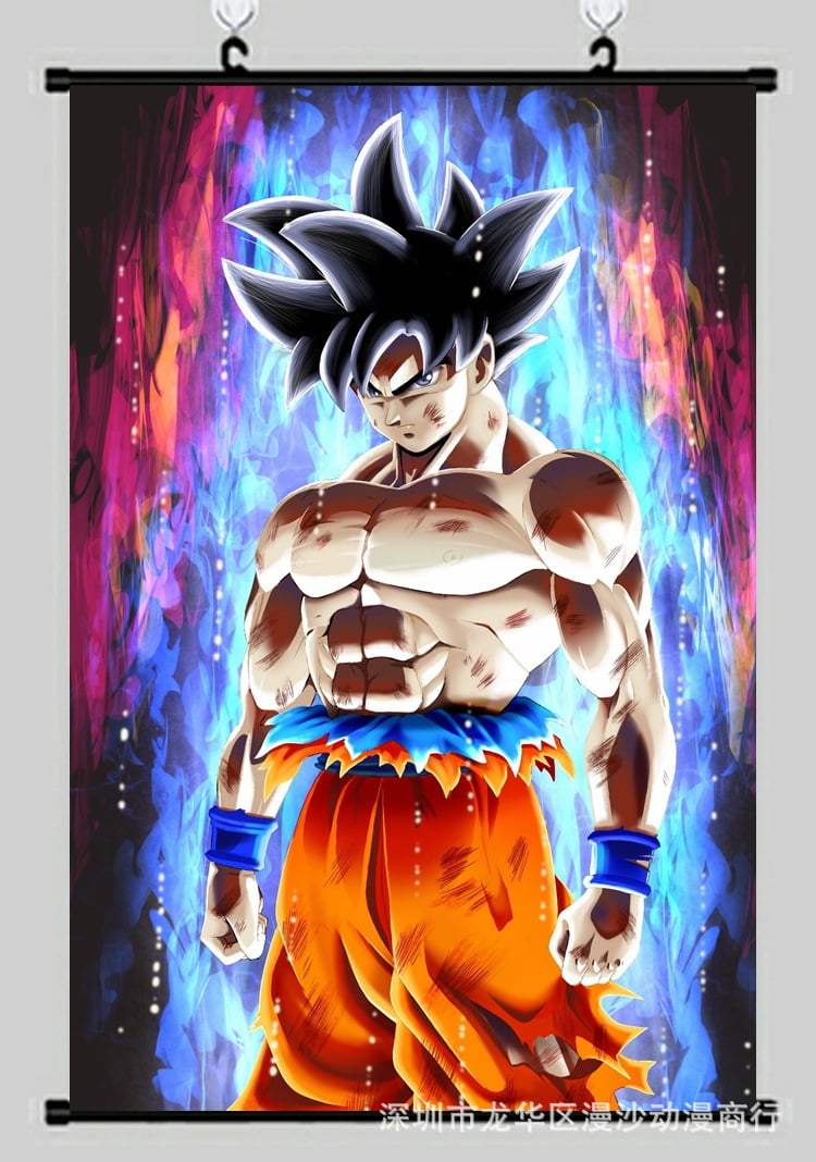 Dragon Ball Wall Paint Decorative Scroll Painting Art Fabric Anime  Character Home Decoration 75CM 