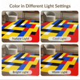 thumbnail image 7 of ODIKA 8'x10' Washable Area Rug Durable, Non-Slip Composition Abstract Interlocking Modernist Block Grid Yellow for Living Room, Under Sectional, Family, 7 of 7