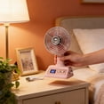thumbnail image 4 of Vintage Style Mini Desk Fan Rechargeable With Digital Battery Display Adjustable 100 Degrees Wind Speeds Individual Fan For Home Office Bedroom 1200mAh Battery, 4 of 6